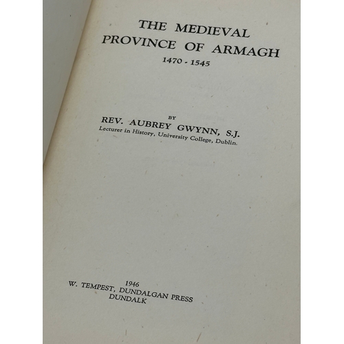 384 - The Medieval Province of Armagh. 1470-1545. By Rev Aubrey Gwynn, S.J. 1st edition. 1946.