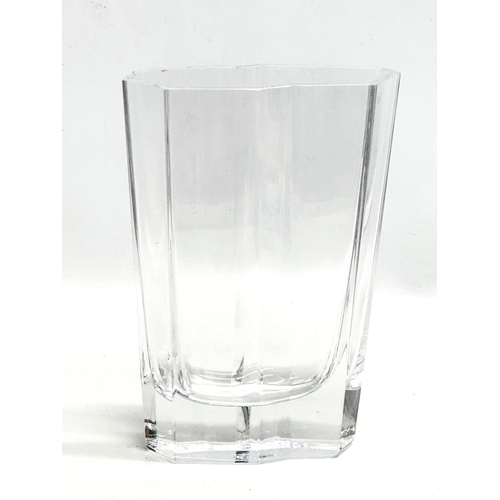 65 - Tapio Wirkkala for littala. A signed 20th Century Finish “Sointu” glass vase. 1980’s. 14.5x9x19.5cm