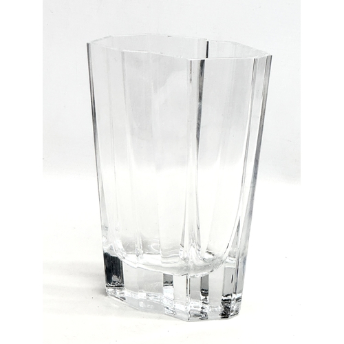 65 - Tapio Wirkkala for littala. A signed 20th Century Finish “Sointu” glass vase. 1980’s. 14.5x9x19.5cm