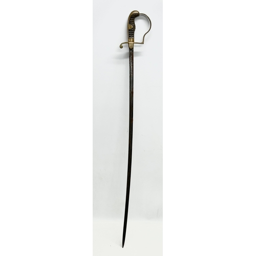 273 - A Late 19th Century Prussian officers ceremonial sword. 88cm