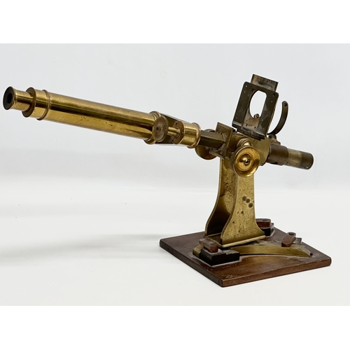 19 - Andrew Ross. An 19th Century brass microscope.