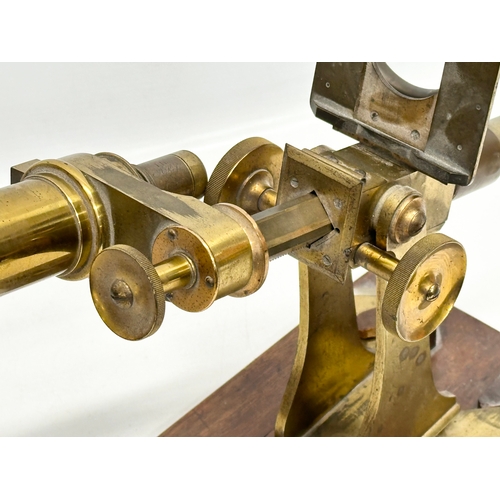 19 - Andrew Ross. An 19th Century brass microscope.