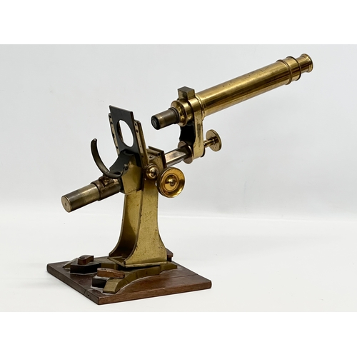 19 - Andrew Ross. An 19th Century brass microscope.