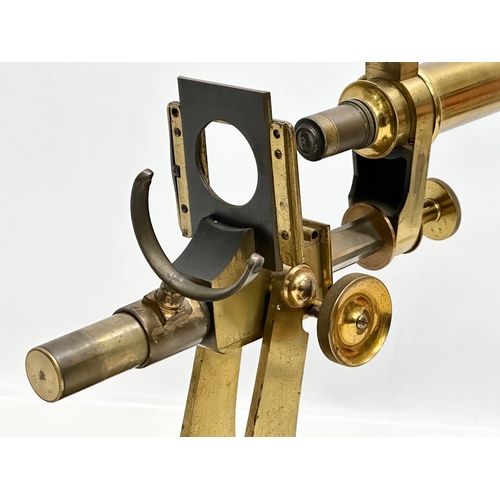 19 - Andrew Ross. An 19th Century brass microscope.