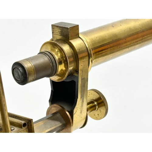 19 - Andrew Ross. An 19th Century brass microscope.