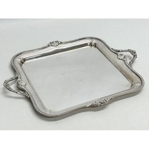 425 - A Sharman O’Neill silver plated serving tray. Together with a Late 19th/Early 20th Century pieces si... 