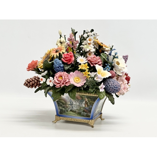 582 - A Bradford Exchange “States Flower Bouquet” first issued in the Thomas Kinkade All American Bouquet.... 