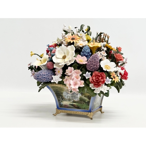 582 - A Bradford Exchange “States Flower Bouquet” first issued in the Thomas Kinkade All American Bouquet.... 