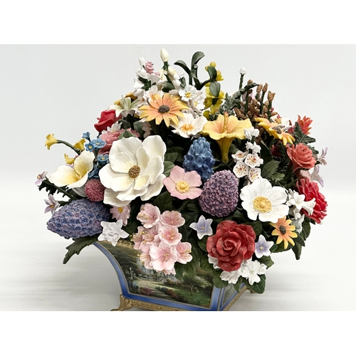 582 - A Bradford Exchange “States Flower Bouquet” first issued in the Thomas Kinkade All American Bouquet.... 