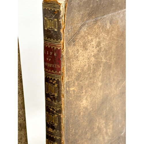 412 - A collection of 18th and Early 19th Century leather bound books. Including The Works of Horace.