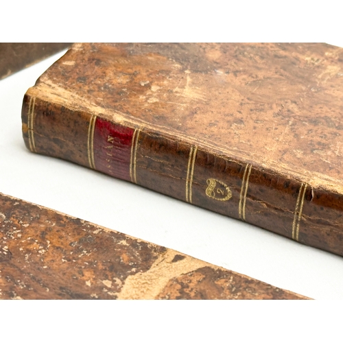 412 - A collection of 18th and Early 19th Century leather bound books. Including The Works of Horace.