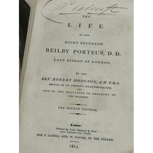 412 - A collection of 18th and Early 19th Century leather bound books. Including The Works of Horace.