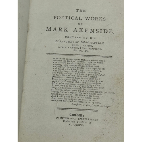 412 - A collection of 18th and Early 19th Century leather bound books. Including The Works of Horace.