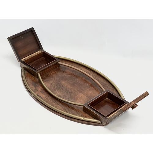 289 - An Art Deco rosewood cocktail tray. 1920/1930. 55.5x34x6cm