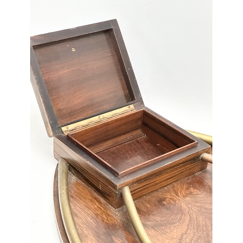 289 - An Art Deco rosewood cocktail tray. 1920/1930. 55.5x34x6cm