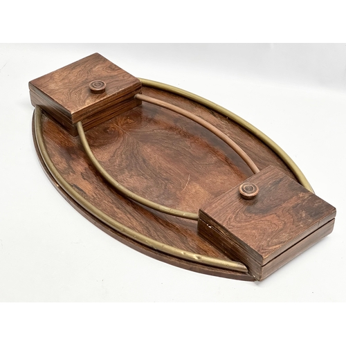 289 - An Art Deco rosewood cocktail tray. 1920/1930. 55.5x34x6cm