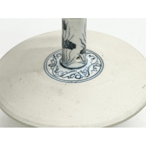 292 - A glazed stoneware incense burner lid. 17x18cm