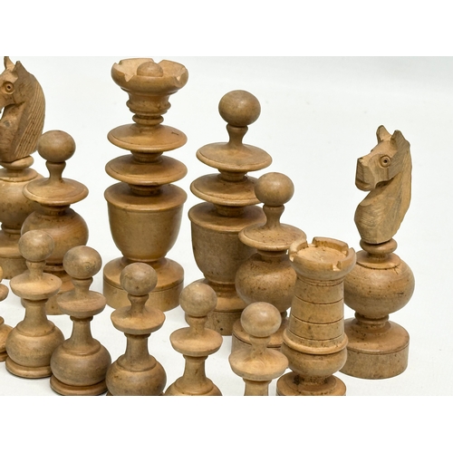 99 - Late 19th/Early 20th Century Regency style chess pieces.