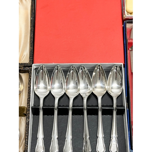 827 - A quantity of silver plated and stainless cutlery.