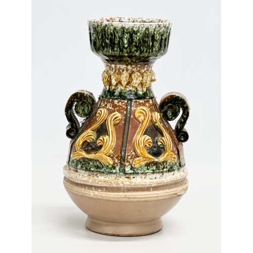 363 - Nuovo Rinascimento. An Italian Mid Century Majolica vase. By Nuovo Rinascimento. 26cm