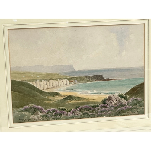 467 - George William Morrison (G.W.Morrison) watercolour drawing. Whitepark Bay, County Antrim. 37x26cm. F... 