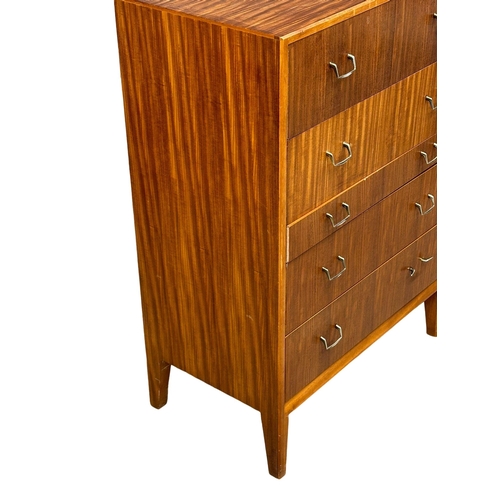 332 - A 1960’s Mid Century tola wood chest of drawers. 76x43x107.5cm(4)