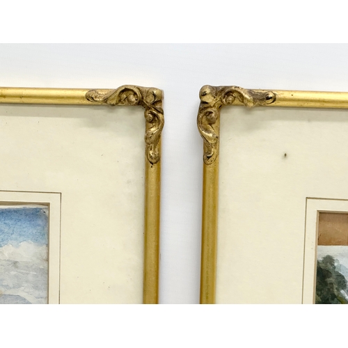 422 - A pair of Early 20th Century gilt framed watercolour drawings. S. C. Black. Dated 1920. Frames 37x42... 