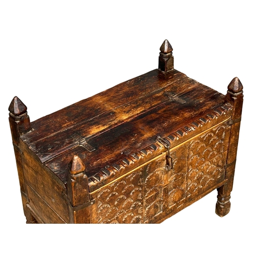 123 - A 19th Century Pakistani Swat Valley chest. 74x42x66cm.