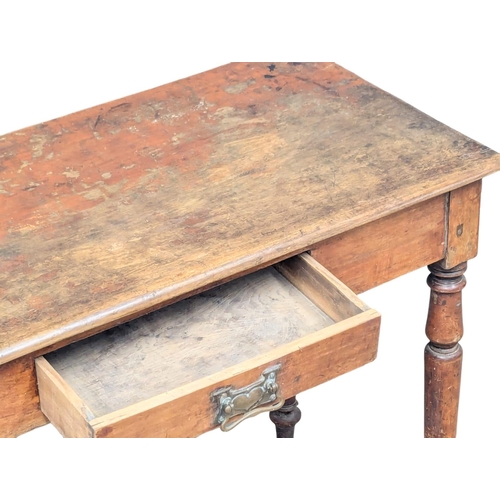 179 - A Late Victorian side table with drawers. 98x45x66cm