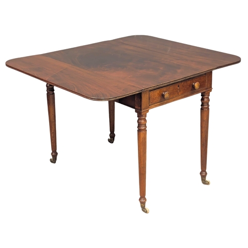 544 - A George IV mahogany dropleaf supper table / Pembroke table with drawer and dummy drawers. Circa 182... 