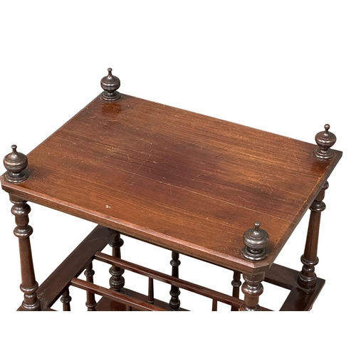 362 - A Late 19th Century Victorian mahogany Canterbury. 54x41x94cm