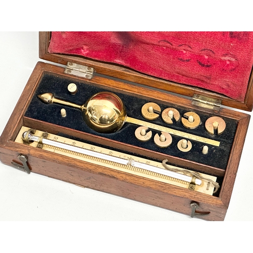 455 - A Late 19th/Early 20th Century Sykes’s Hydrometer. In an inlaid mahogany case.