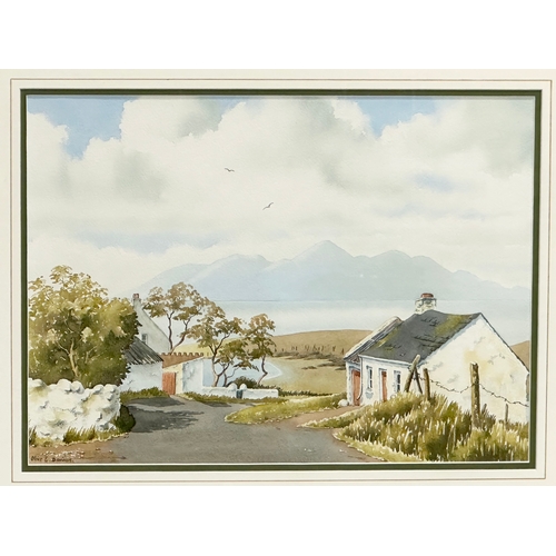 910 - Olive E. Davison. A watercolour drawing. 37x27cm. Frame 57x48cm