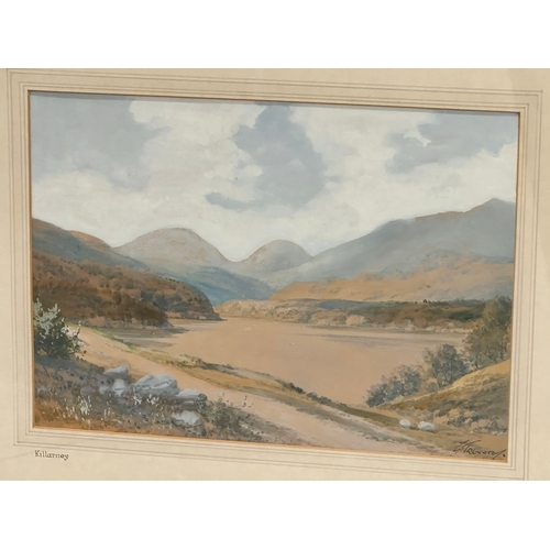 485A - George Trevor. A watercolour drawing. Killarney. 37x26cm. Frame 57x47cm