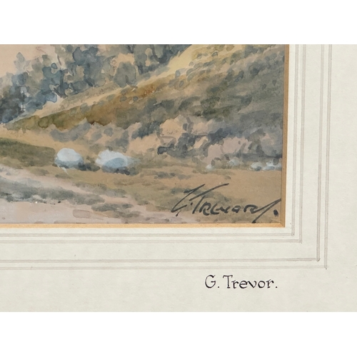 485A - George Trevor. A watercolour drawing. Killarney. 37x26cm. Frame 57x47cm