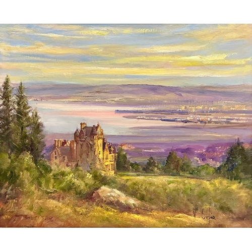 485F - Victor Cirefice. Oil on cavas. Belfast Castle. 61x51cm. Frame 75.5x65.5cm. Vittorio Cirefice.