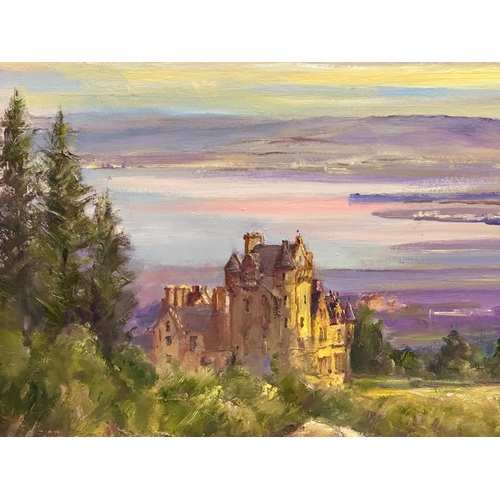 485F - Victor Cirefice. Oil on cavas. Belfast Castle. 61x51cm. Frame 75.5x65.5cm. Vittorio Cirefice.