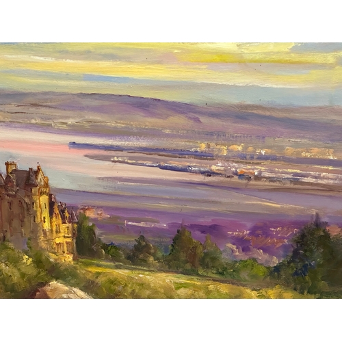 485F - Victor Cirefice. Oil on cavas. Belfast Castle. 61x51cm. Frame 75.5x65.5cm. Vittorio Cirefice.