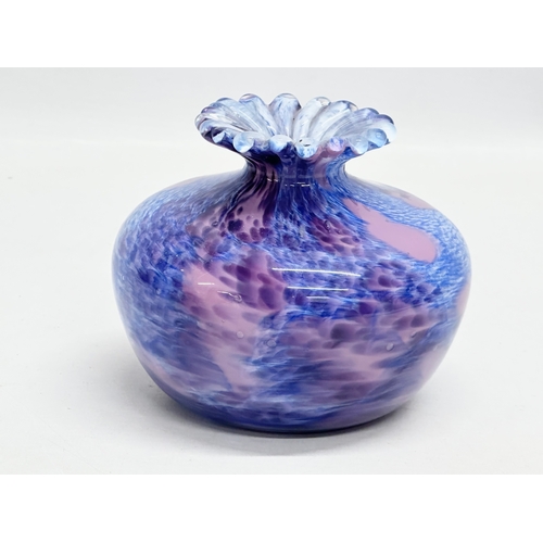 845 - A collection of art glass. A Bohemian glass bowl designed by Josef Hospodka 11x9x19cm. A Guernsey Is... 