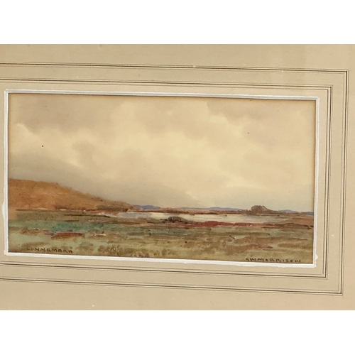 485E - G. W. Morrison. Watercolour drawing. Connemara. 26x14cm. Frame 42x29cm