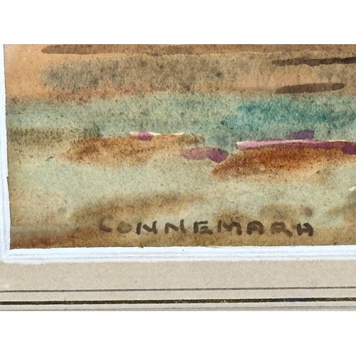 485E - G. W. Morrison. Watercolour drawing. Connemara. 26x14cm. Frame 42x29cm