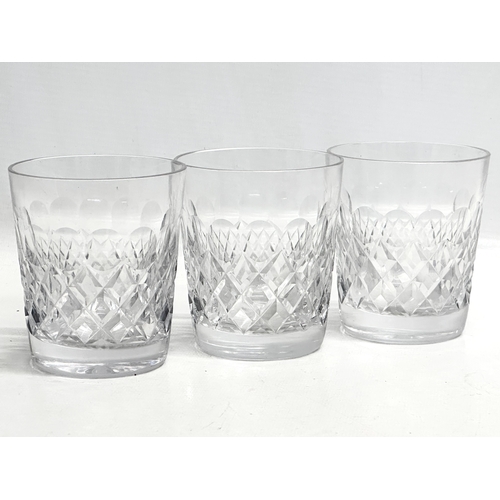 907 - A set of vintage crystal drinking glasses. 3 whiskey glasses, 5 cocktail/dessert glasses, 5 tumbler ... 