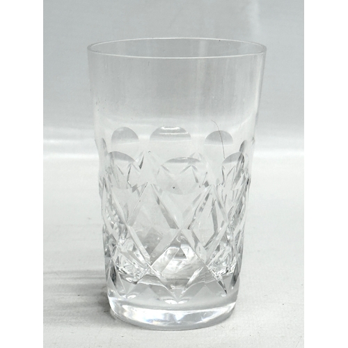 907 - A set of vintage crystal drinking glasses. 3 whiskey glasses, 5 cocktail/dessert glasses, 5 tumbler ... 