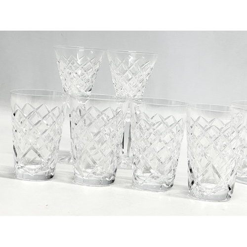 419A - Waterford Crystal “Tyrone” pattern. 4 tumblers, whiskey glass and 2 port glasses.