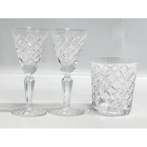 419A - Waterford Crystal “Tyrone” pattern. 4 tumblers, whiskey glass and 2 port glasses.