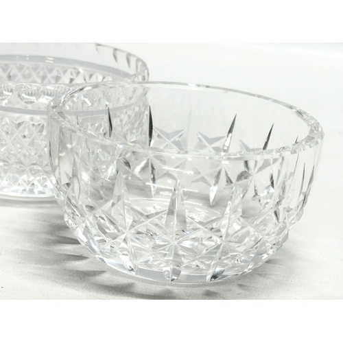 419B - 3 Waterford Crystal bowls. 10x5cm