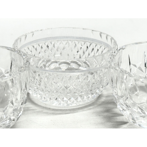 419B - 3 Waterford Crystal bowls. 10x5cm