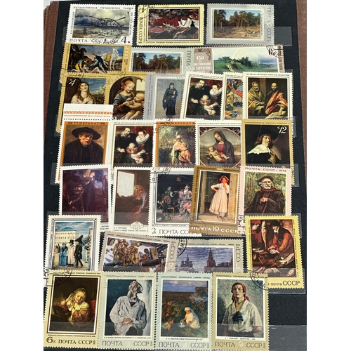 712H - A collection of vintage Russian stamps.