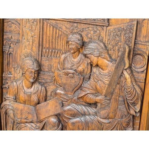 29 - A very large excellent quality carved relief plaque taken from the painting by John Melhuish Strudwi... 