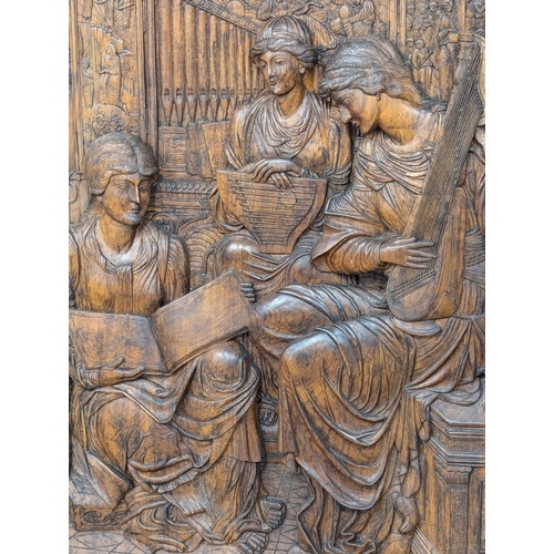 29 - A very large excellent quality carved relief plaque taken from the painting by John Melhuish Strudwi... 